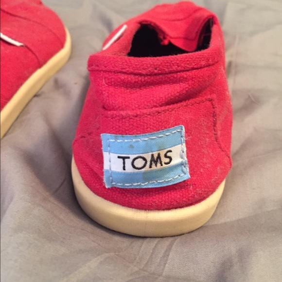 Red TOMS shoes