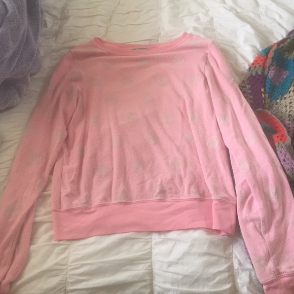 Pink polka dot sweater
