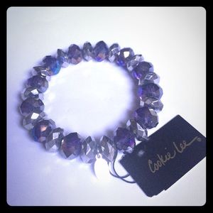 Purple & Silver Crystal Bracelet