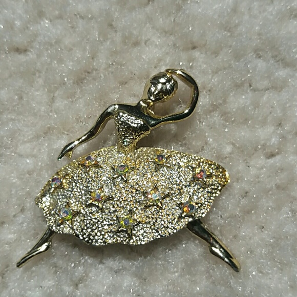 Darling Jeweled Ballerina brooch