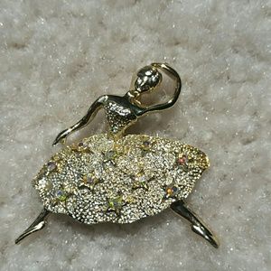 Darling Jeweled Ballerina brooch