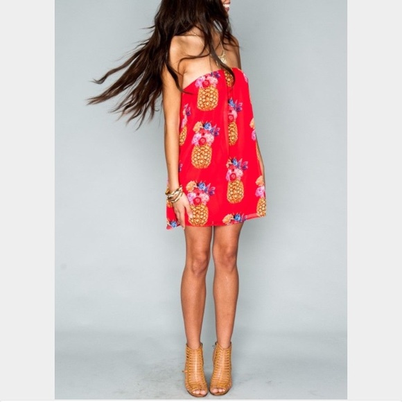 SMYM Pineapple Tube Top Dress TRADE WITH BRYN