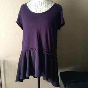Anthropologie relaxed high-low tunic tee