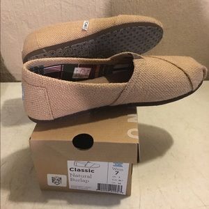 Womens Burlap Toms