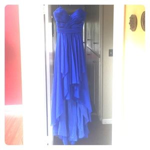 Blue cache prom dress