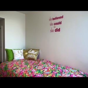 Multi lulu Lilly print twin xl duvet comforter