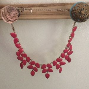 Hot pink statement necklace