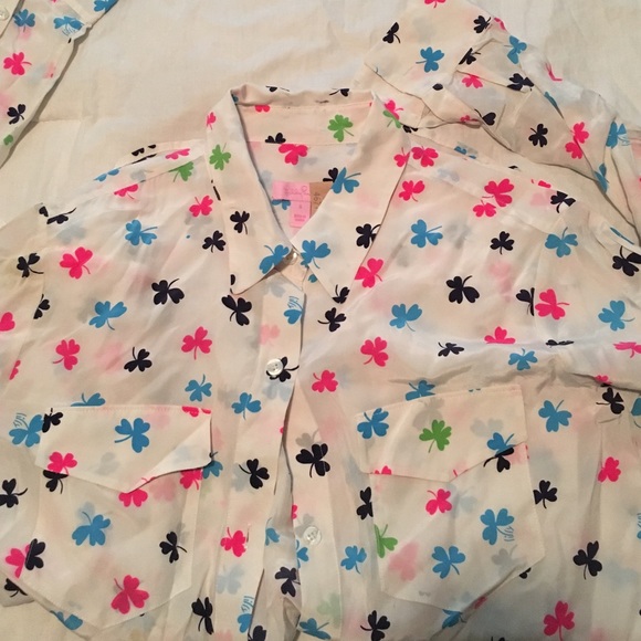 Lilly Pulitzer shamrock blouse