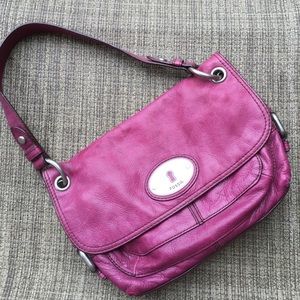 Leather Fossil shoulder purse