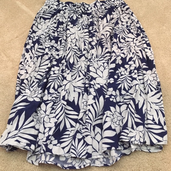 Blue and White Floral skirt