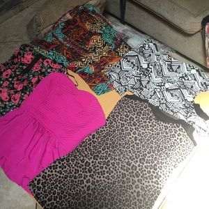 Lot of colorful flirty medium dresses
