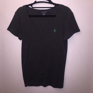 Grey V-neck Ralph Lauren tee