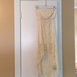 Lace asymmetrical dress