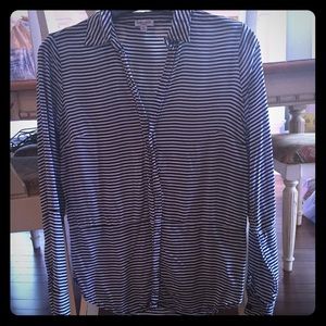 Splendid Black and white striped top