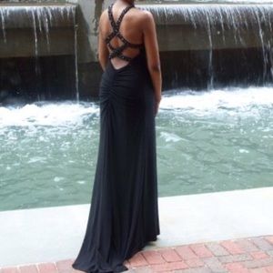 Black Gown with beaded Embellishment