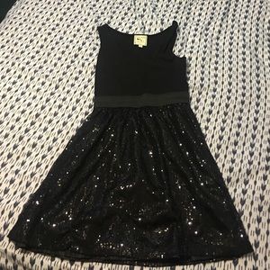 Black sequin dress