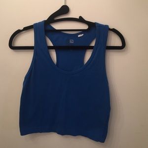Royal Blue Racerback Crop Top