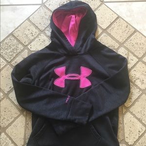 Girls, youth medium, Under Armour hoody.