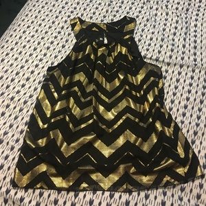 Gold chevron tank