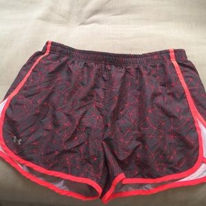 Under armour gray and coral shorts