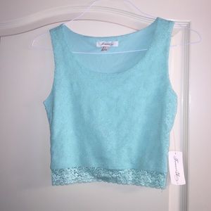 Turquoise crop top brand new never worn