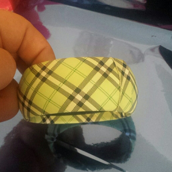 Green plaid bangle