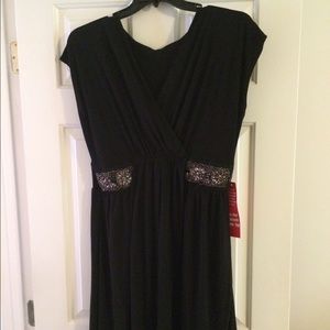 Dress, Black w/embellishments, Sz 2X