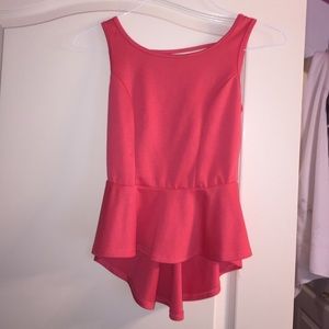 Bow back peplum top