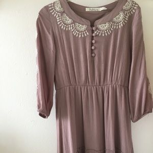 Boho dress light brown/mauve