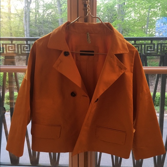 Piazza Sempione Cropped Jacket in Gorgeous Mango - Picture 1 of 4