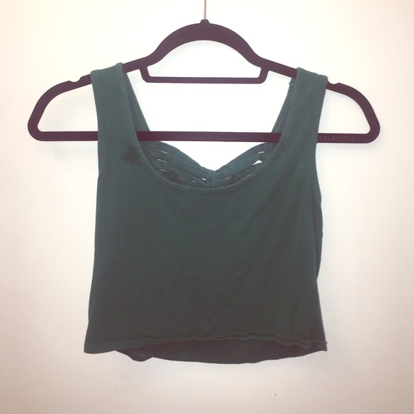 Forrest green crop top