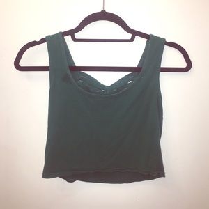 Forrest green crop top