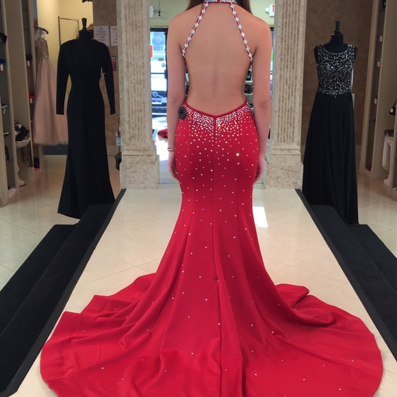 Johnathan-kayne sexy red prom dress - Picture 2 of 4