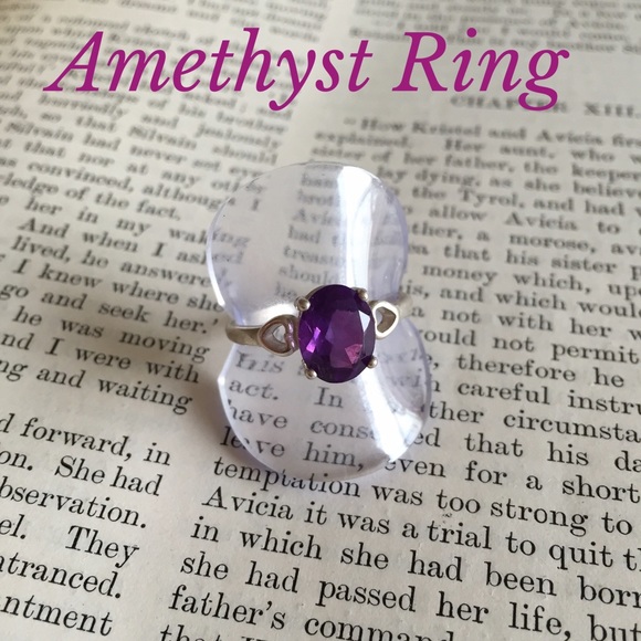 Amethyst Heart Ring