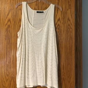 Gold studded embellished tank