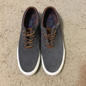 Grey suede Polo men's shoes