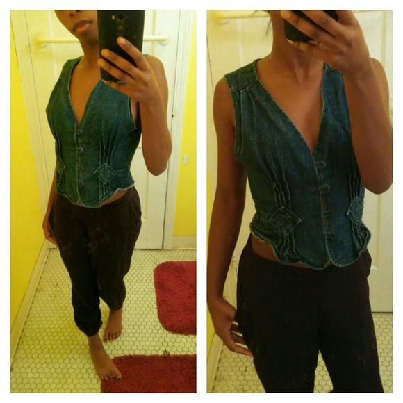 Vintage denim vest