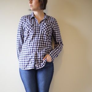 Eddie Bauer pink and blue Flannel