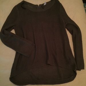 Army green light sweater