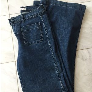 J Brand high waisted, flared denim blue jeans