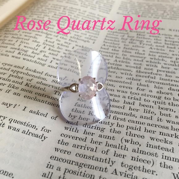 Rose Quartz Heart Ring - Picture 1 of 4