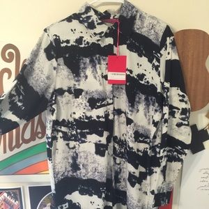 Collared smock dress.