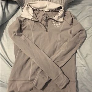 BUNDLE***Vs pink grey yoga half zip