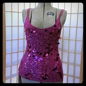 NWOT fuchsia hot pink sequin tank