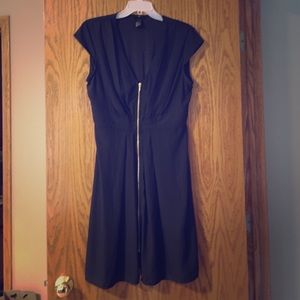 Little Black Dress with gold zipper!