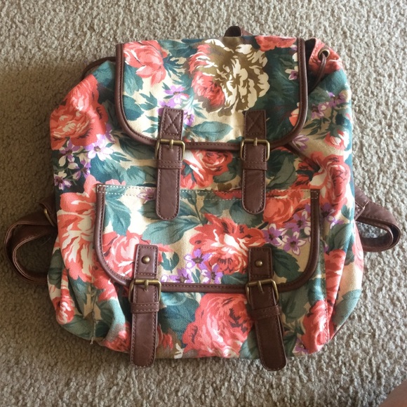 SOLD ; Floral backpack from tilly's