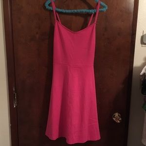 Pink criss cross back dress