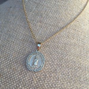 ❌SOLD❌Virgin of Guadalupe and Juan Diego necklace