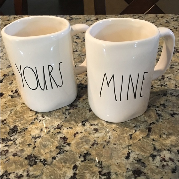 Rae Dunn yours and mine mug set