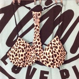 PINK Cheetah bikini top